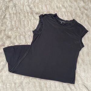 Black Form Fitting Knee Length Dress